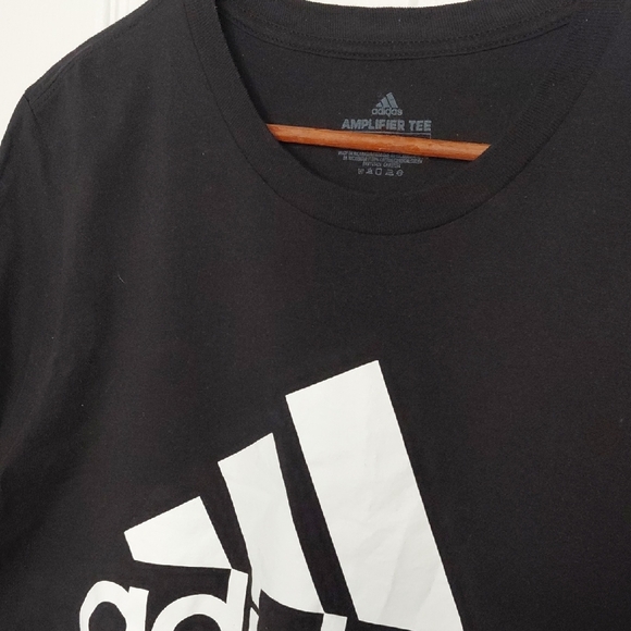 Adidas Men's Black and White Logo Tee - Picture 3 of 5